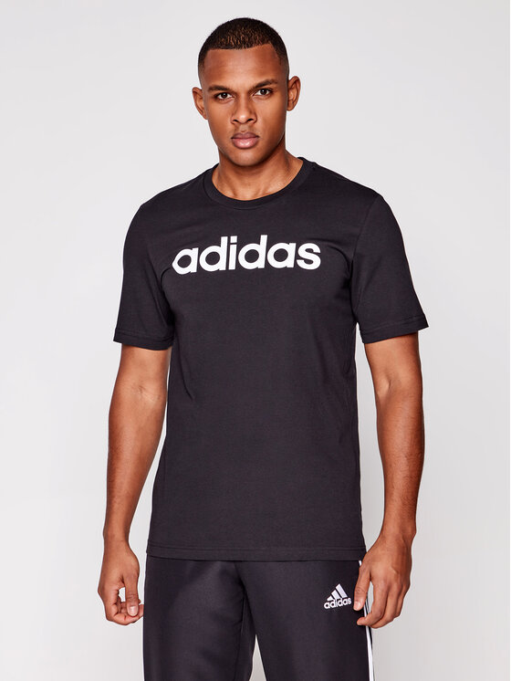 adidas T Shirt Essentials Linear DU0404 Czarny Regular Fit