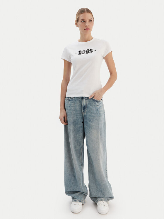 BOSS BOSS Póló Endora 50545287 Fehér Regular Fit