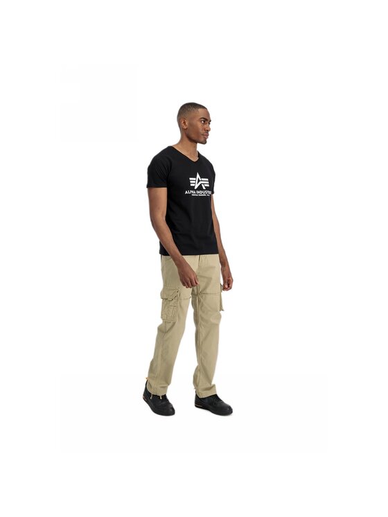 Alpha Industries Alpha Industries Tričko AI.106512-03-L Čierna Basic Fit