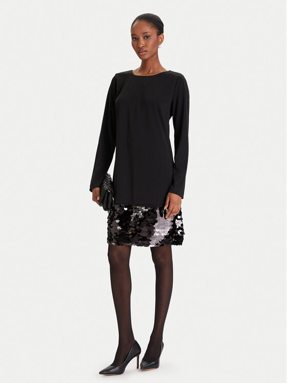 DKNY DKNY Kokteilikleit DD5J1N09 Must Relaxed Fit
