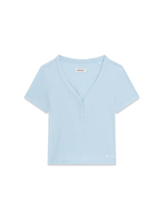 Guess Jeans Guess Jeans Top 181312 Modrá Classic Fit