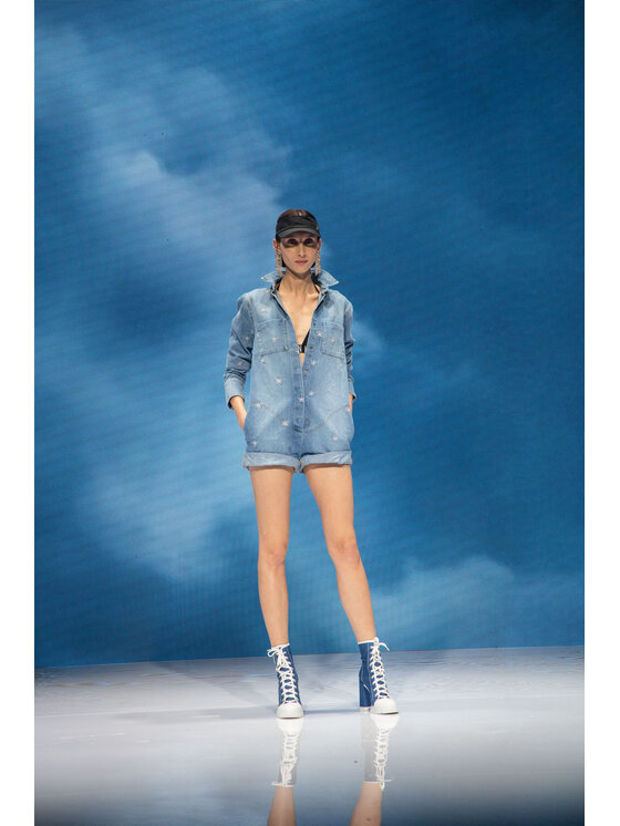 One Teaspoon One Teaspoon Jumpsuit Pac Star Prophecy 23692 Blu Relaxed Fit