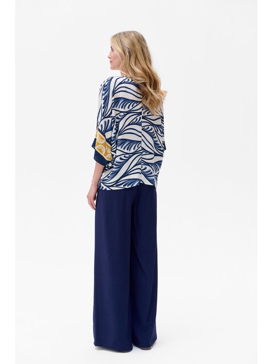 blue shadow blue shadow Bluzka Skala Niebieski Regular Fit
