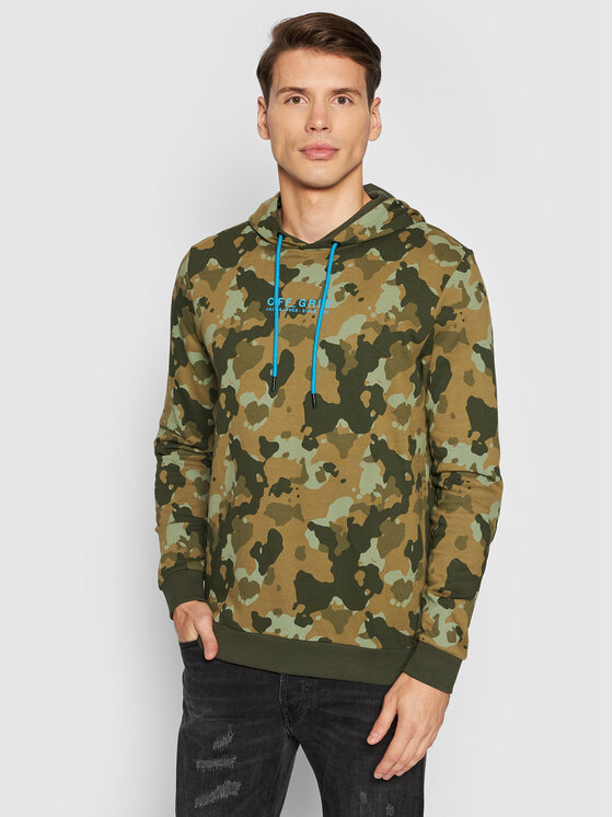 Felpa Camo 12194172 Verde Regular Fit