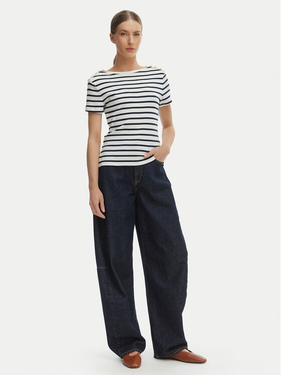 Tommy Hilfiger Tommy Hilfiger Tricou WW0WW49250 Écru Slim Fit