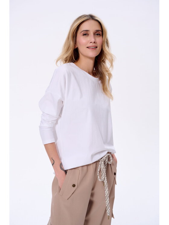 blue shadow blue shadow Bluzka Blair 2 Écru Regular Fit
