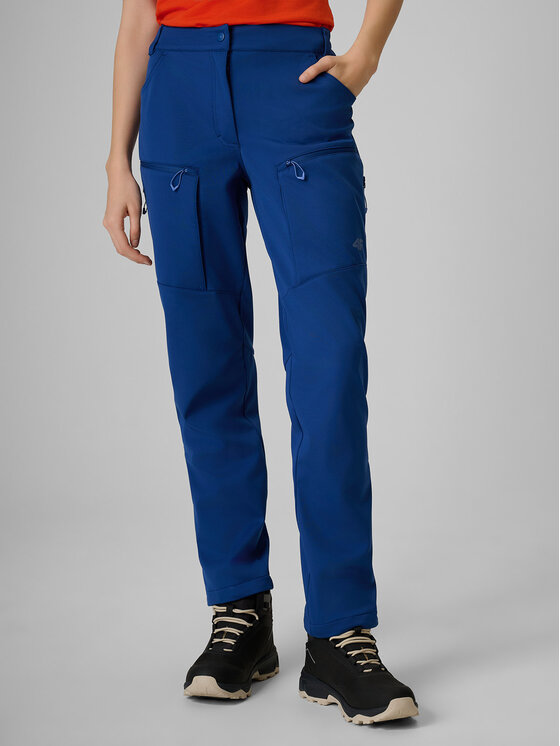 4F 4F Spodnie outdoor TREKKING Granatowy Regular Fit