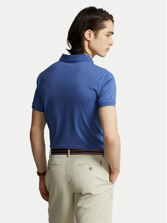 Polo Ralph Lauren Polo Ralph Lauren Тениска с яка и копчета 710713130008 Син Custom Slim Fit