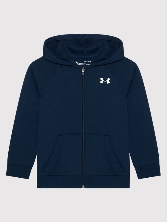 Under Armour Džemperis ar kapuci Ua Rival Cotton Full Zip 1357613 Tumši zils Loose Fit