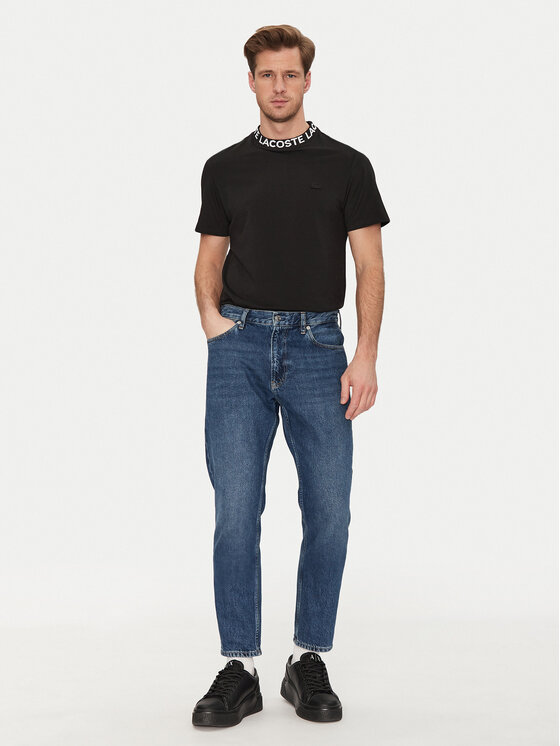Lacoste Lacoste Тишърт TH9582 Черен Regular Fit