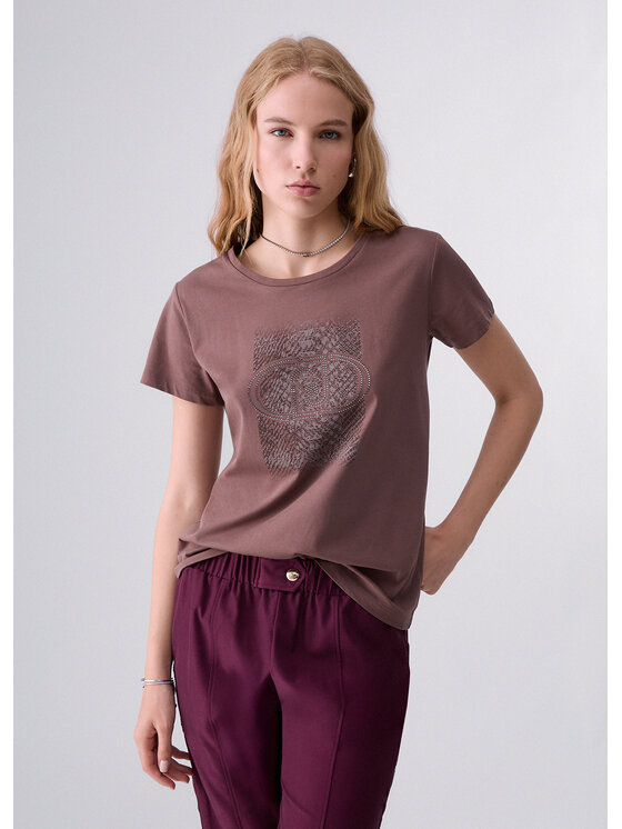 Liu Jo Liu Jo T-shirt TF6238JS003L9286 Rosa Regular Fit
