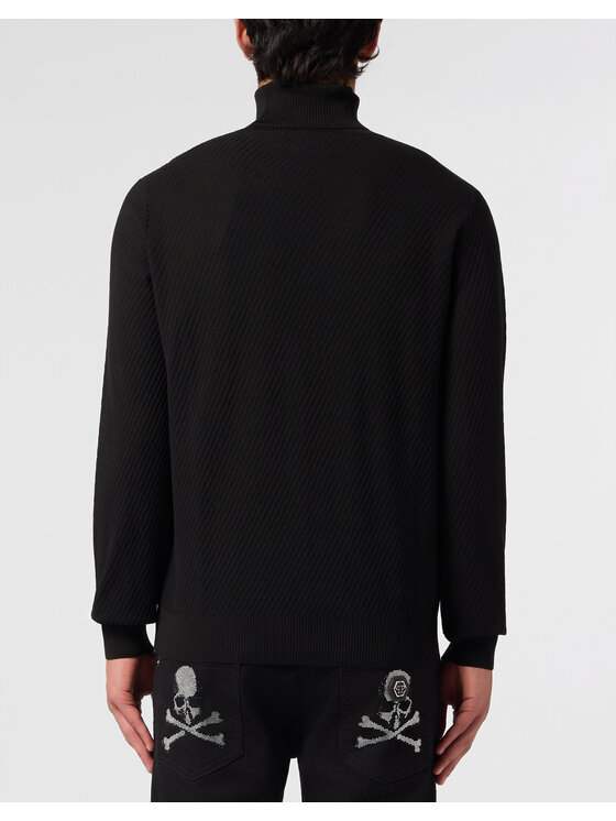 PHILIPP PLEIN PHILIPP PLEIN Longsleeve 26965 Czarny Regular Fit