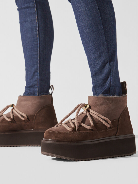 Inuikii Inuikii Čizme za snijeg Classic Low Platform 75104-105 Smeđa