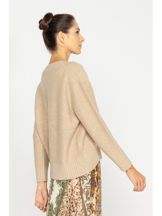 Deni Cler Milano Deni Cler Milano Sweter T-DC-S469-D5-85-13-1 Beżowy