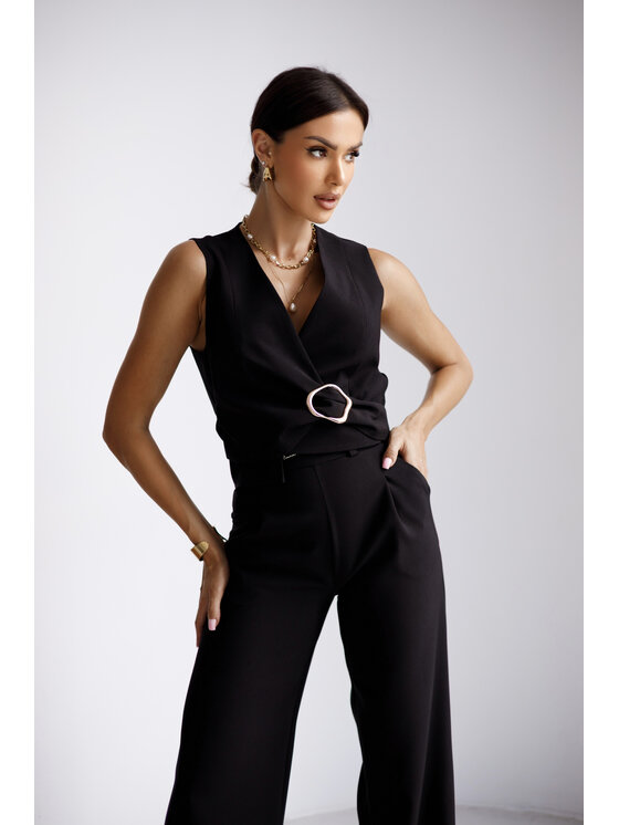 LilaLou LilaLou Kamizelka Tanya Czarny Regular Fit