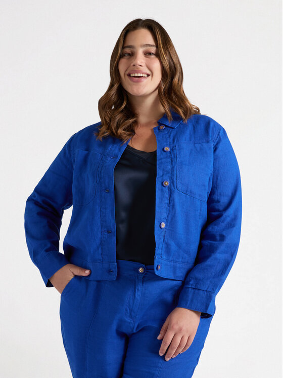 Fiorella Rubino Fiorella Rubino Koszula 5060T001293N024 Turkusowy Boxy Fit