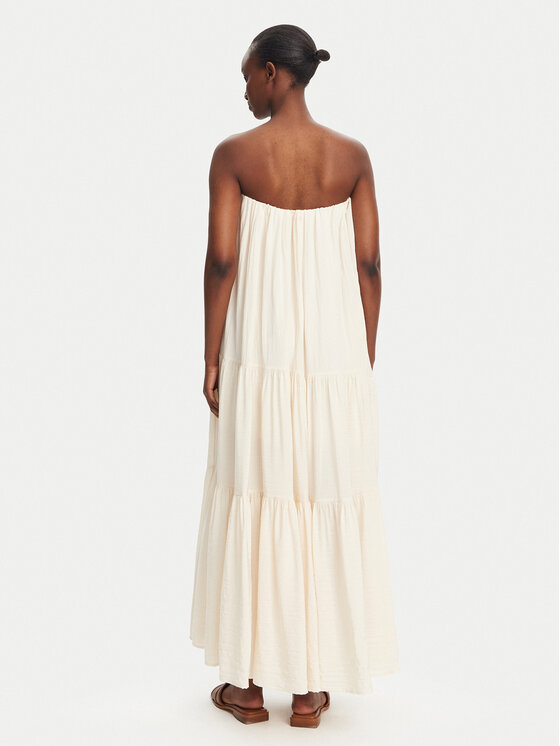 Eleh Eleh Sommerkleid ESS250065 Beige Regular Fit