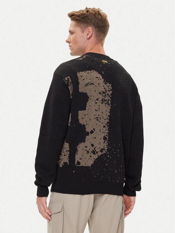 G-Star Raw G-Star Raw Sweter Sprayed 89 D27772-D488 Czarny Relaxed Fit
