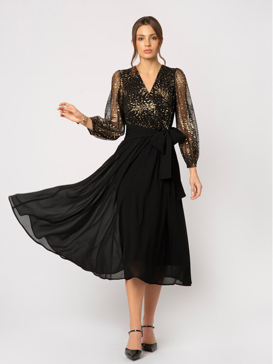 LIDIA KALITA LIDIA KALITA Sukienka wieczorowa Camille Czarny Flare Fit