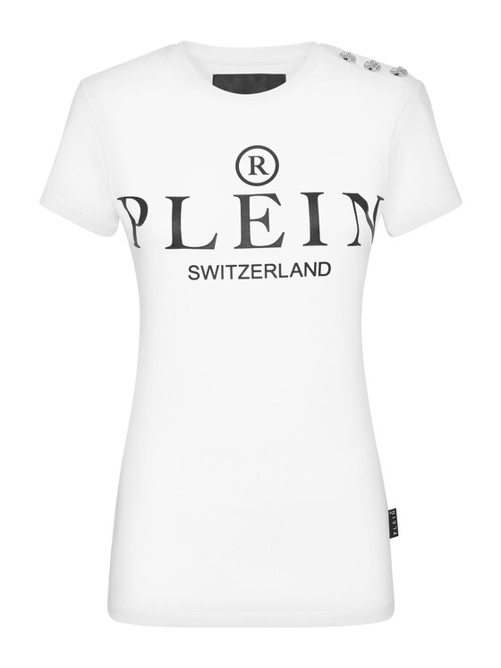 PHILIPP PLEIN PHILIPP PLEIN T-Shirt 9507 Biały Skin Tight Fit