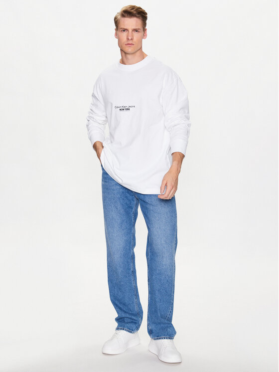 Calvin Klein Jeans Calvin Klein Jeans Sweatshirt J30J323098 Weiß Regular Fit