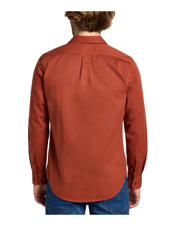 Lee Lee Koszula 112355741 Czerwony Regular Fit