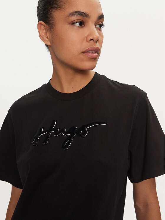 HUGO Hugo T-särk 50528585 Must Regular Fit
