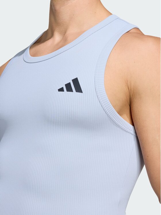 adidas adidas Tank top POWER ESSENTIALS WORKOUT Szary Fitted Fit