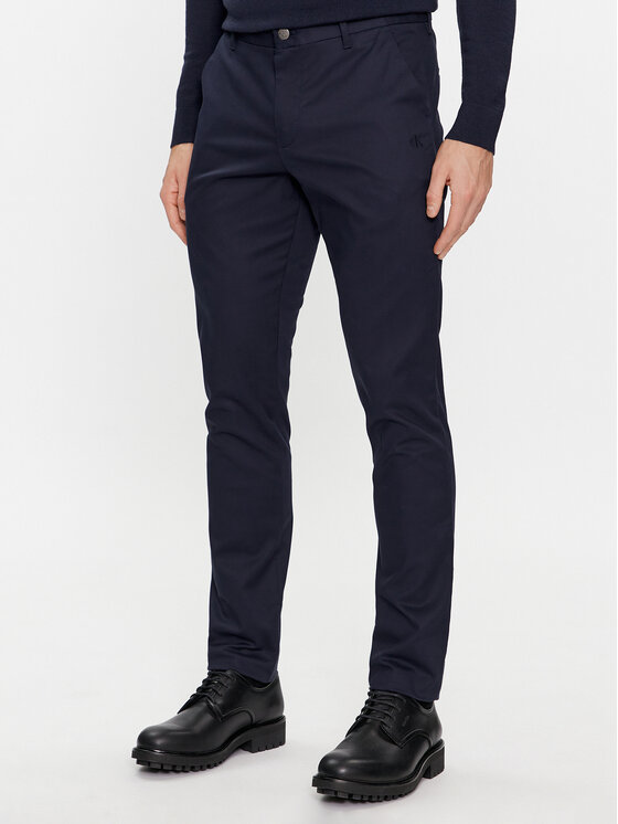 Calvin Klein Jeans Pantaloni chino J30J317669 Bleumarin Slim Fit