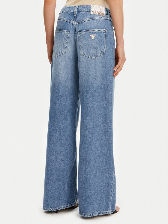 Guess Guess Jeansy W5GA82 D5B94 Niebieski Wide Leg
