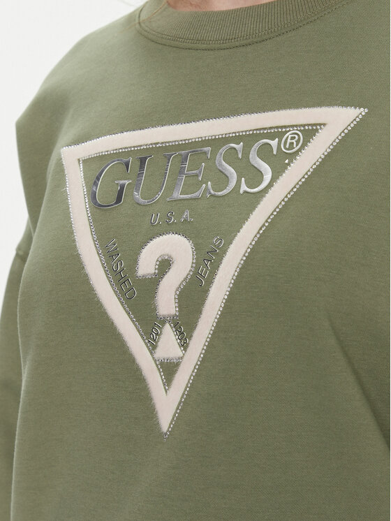 Guess Guess Felpa Pony W4RQ13 KC5H2 Verde Regular Fit