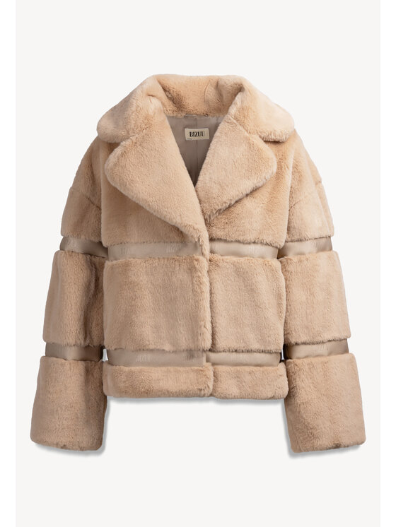 BIZUU BIZUU Zimní bunda GREGORIA FUR RELAXED FIT Hnědá Standard Fit