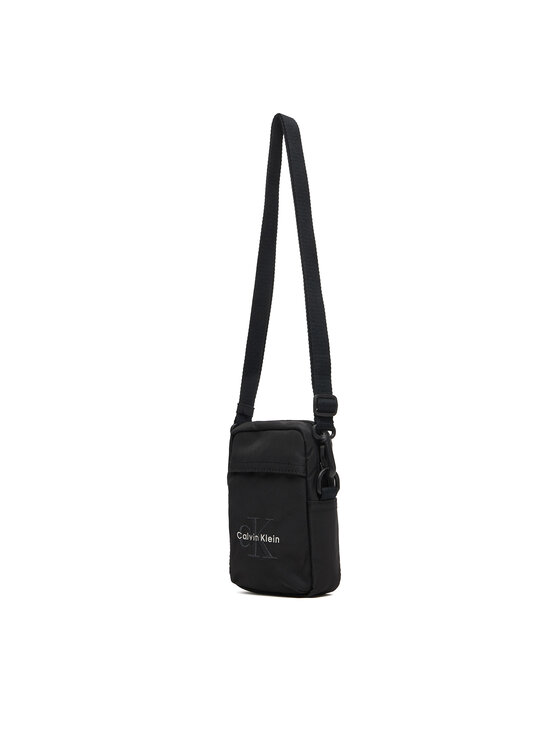 Calvin Klein Calvin Klein Saszetka Bold Logo Nylon Slim Reporter LV04D3231G Czarny