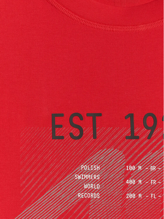 4F 4F T-Shirt AQUA FORCE Czerwony Regular Fit