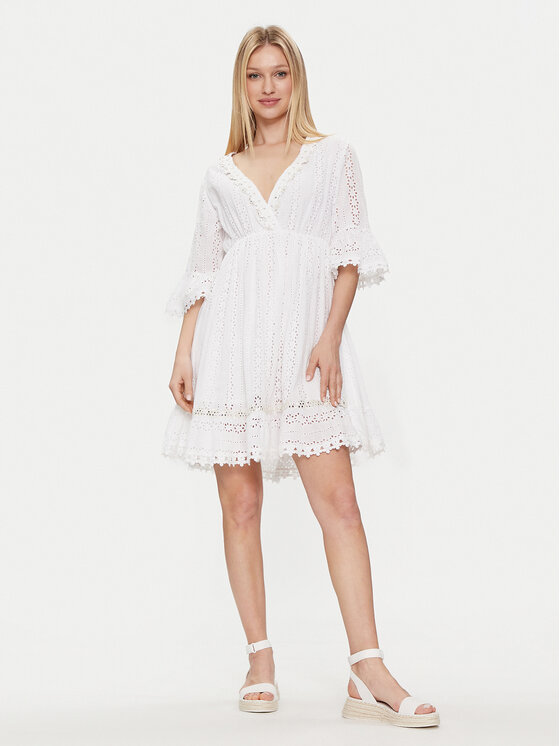 Iconique Iconique Vasarinė suknelė Giorgia IC24-002 Balta Regular Fit
