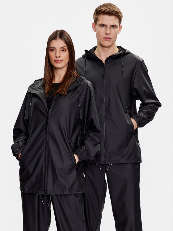 Rains Rains Μπουφάν αδιάβροχο 18370 Μαύρο Regular Fit