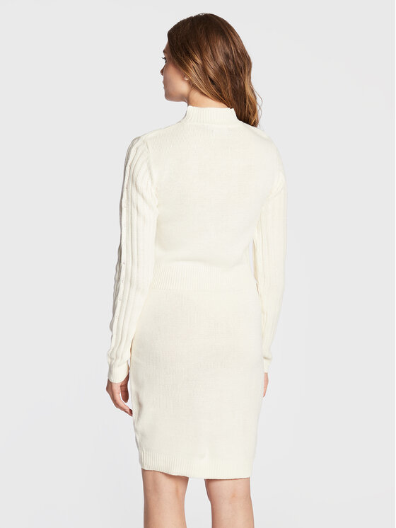 Brave Soul Brave Soul Vestito di maglia LKD-230BRIDEN Bianco Regular Fit