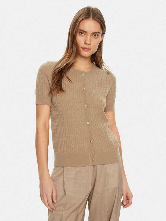 Tommy Hilfiger Tommy Hilfiger Pletena jopica WW0WW43958 Khaki Regular Fit