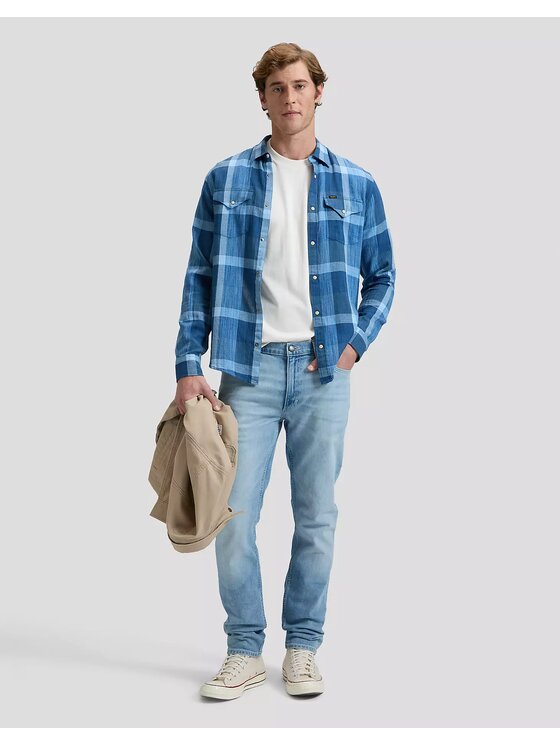 Lee Lee Koszula CLEAN WESTERN SHIRT Niebieski Regular Fit