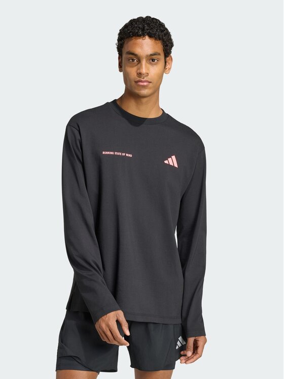 adidas adidas Koszulka techniczna adi365 Running Community Culture Czarny Loose Fit