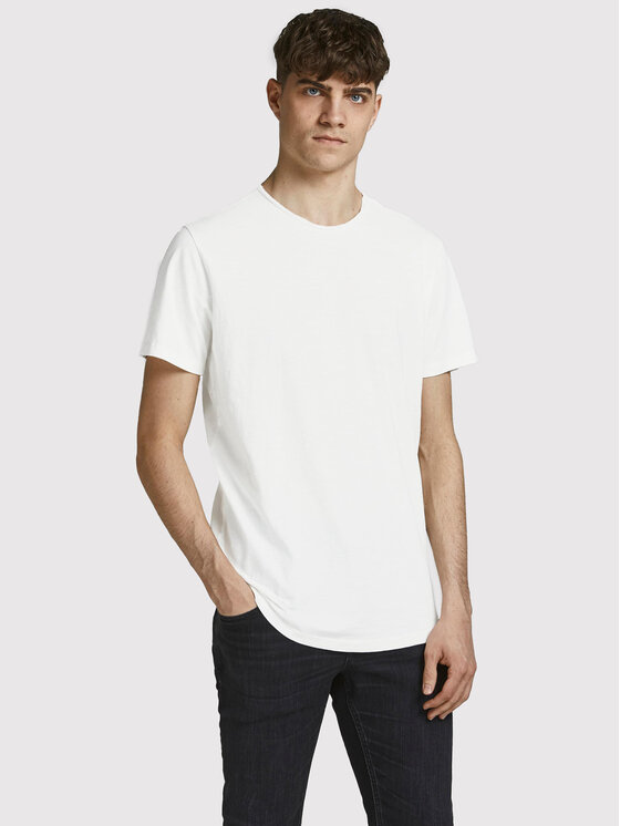 Jack&Jones Tricou Basher 12182498 Alb Regular Fit