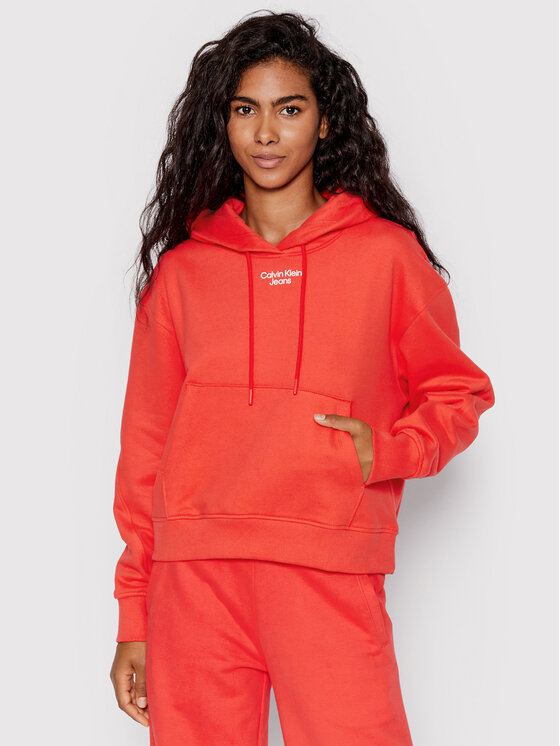Calvin klein jeans red sweatshirt sale