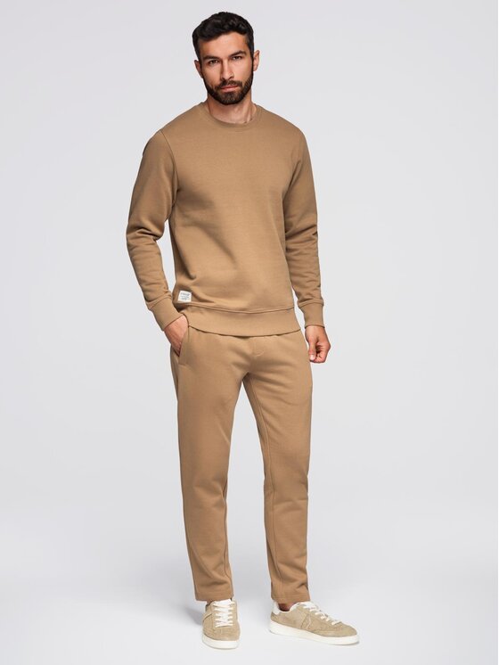 Ombre Ombre Komplet dresowy Z122 Brązowy Regular Fit