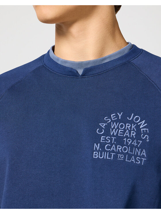 Wrangler Wrangler Felpa CASEY JONES SWEATSHIRT Blu Loose Fit