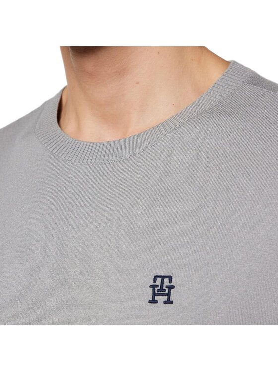 Tommy Hilfiger Tommy Hilfiger Sweter Crew Neck Knit Szary Regular Fit