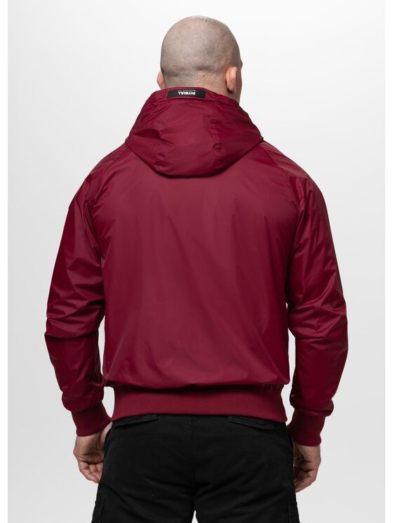 PITBULL PITBULL Kurtka przejściowa ATHLETIC LOGO Bordowy Regular Fit