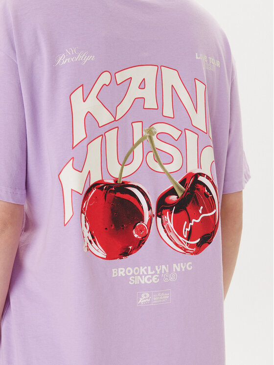 Karl Kani Karl Kani T-Shirt Cherry Print PD00005461 Fioletowy Oversize