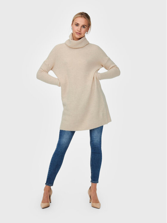 ONLY ONLY Džemper haljina Jana 15140166 Bež Regular Fit