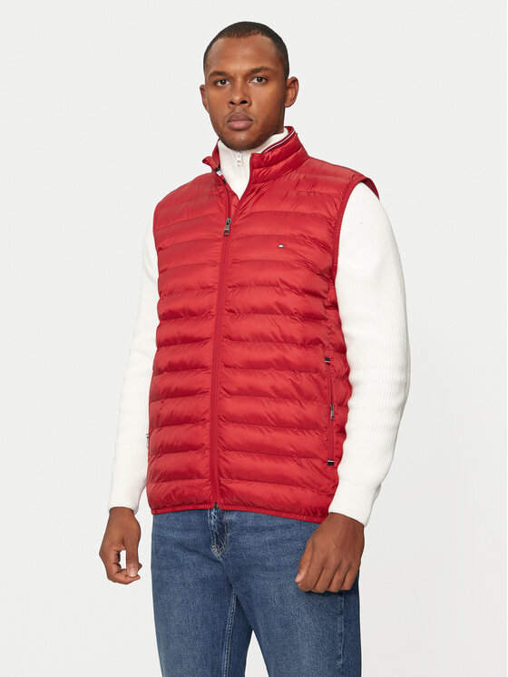 Tommy Hilfiger Tommy Hilfiger Kamizelka MW0MW18762 Czerwony Regular Fit