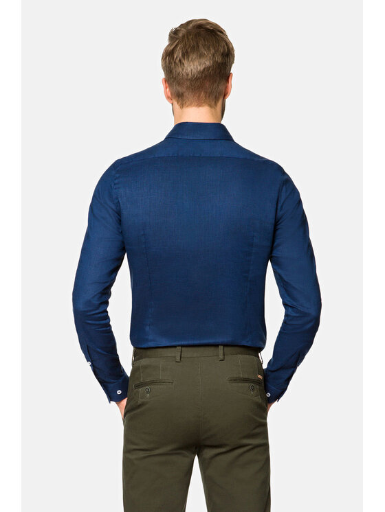 Lancerto Lancerto Koszula Cheryl 2 KO051120000128 Granatowy Slim Fit